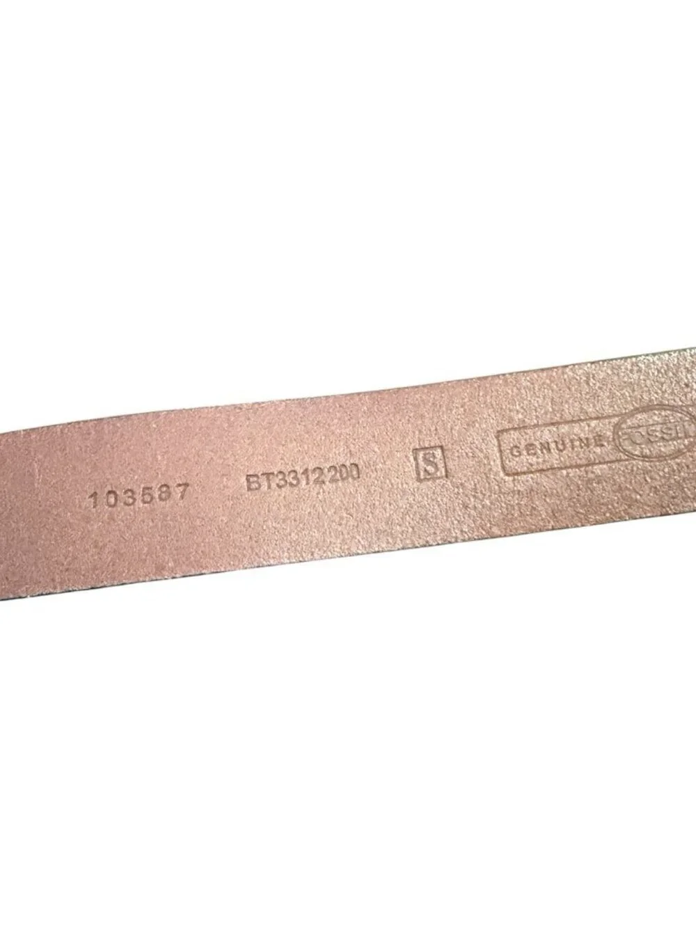 Fossil Women's Leather Belt Size Small Hammered Metal Buckle 1.5